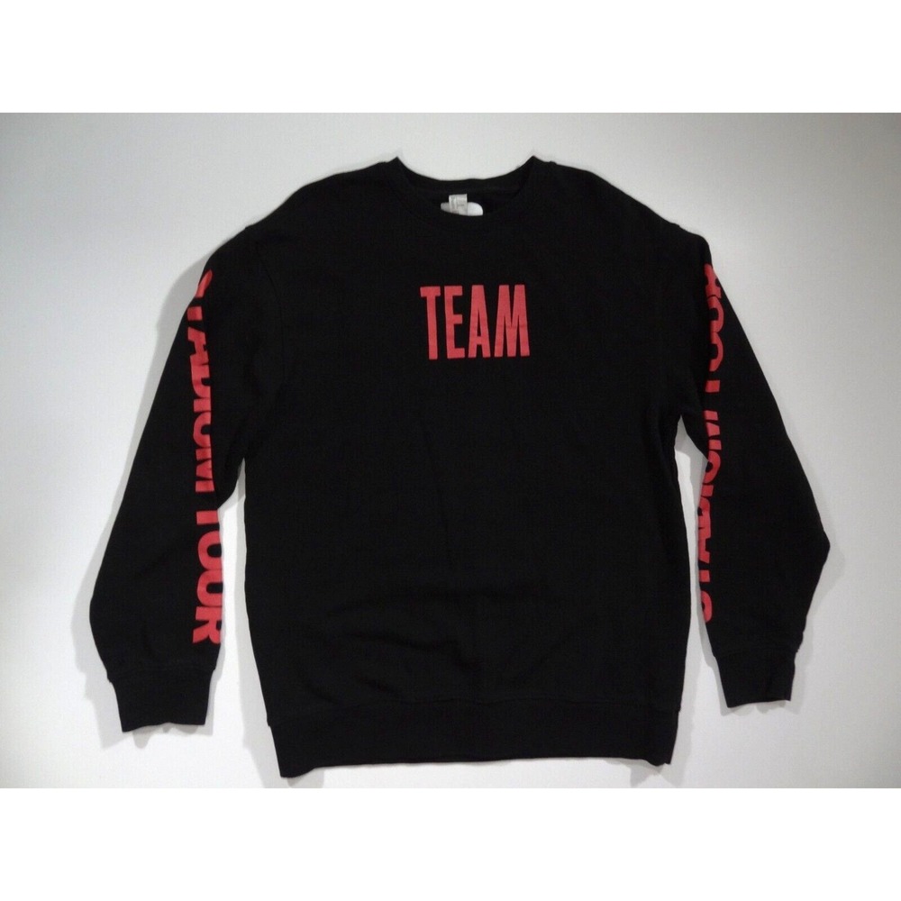 Justin Bieber 2017‎ Team Stadium Tour Sweatshirt Black Red Large L